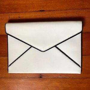 Rebecca Minkoff white black Envelope Purse Clutch
